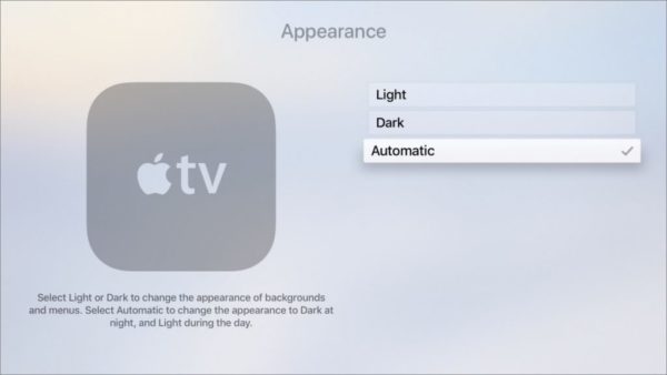 How to activate the Dark Mode on Apple TV