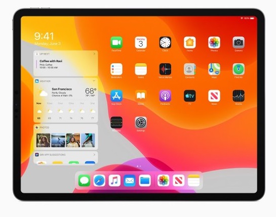 The new iPadOS screen