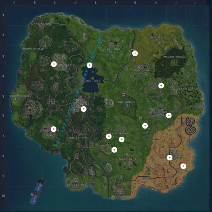 llamas in fortnite map