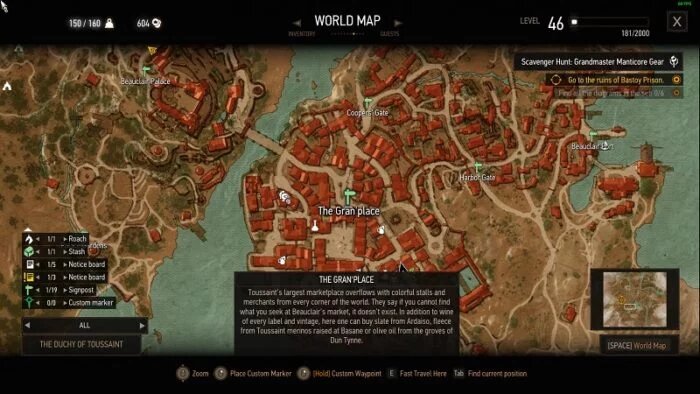 The Witcher 3 world map