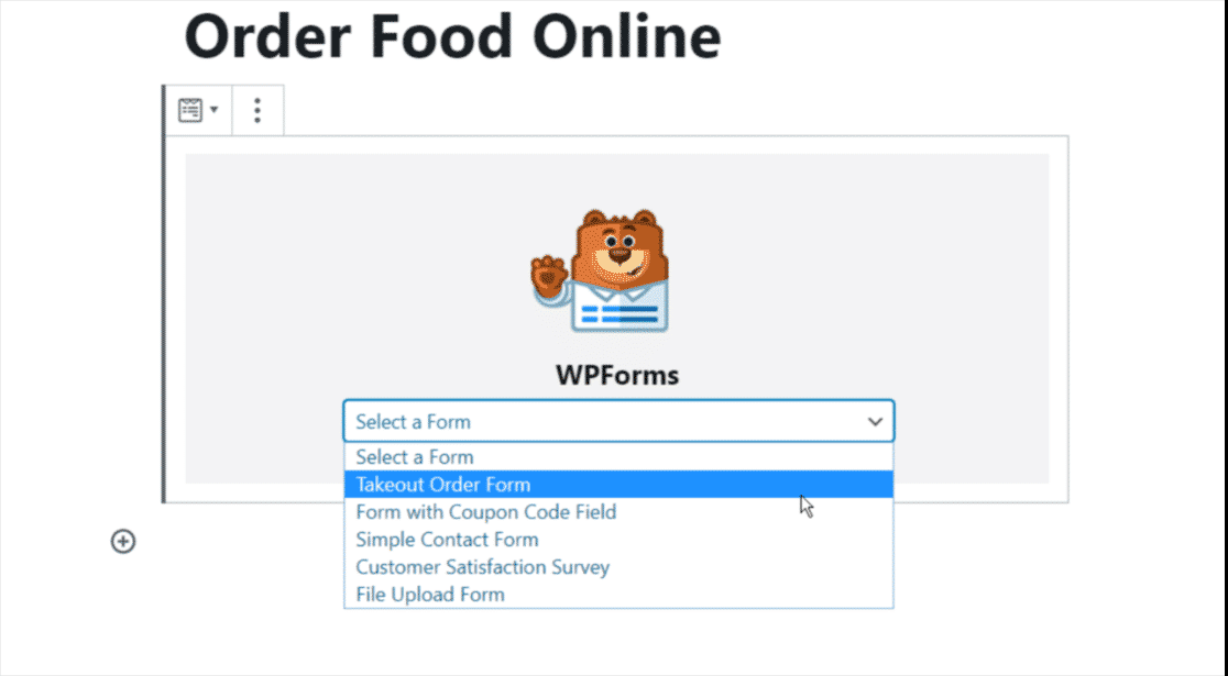 online restaurant order form with WordPress 19