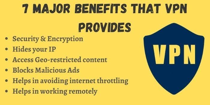 7 Major Benefits of using a VPN