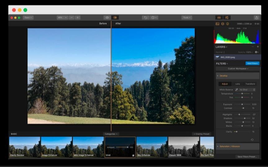 mac photo editor built in