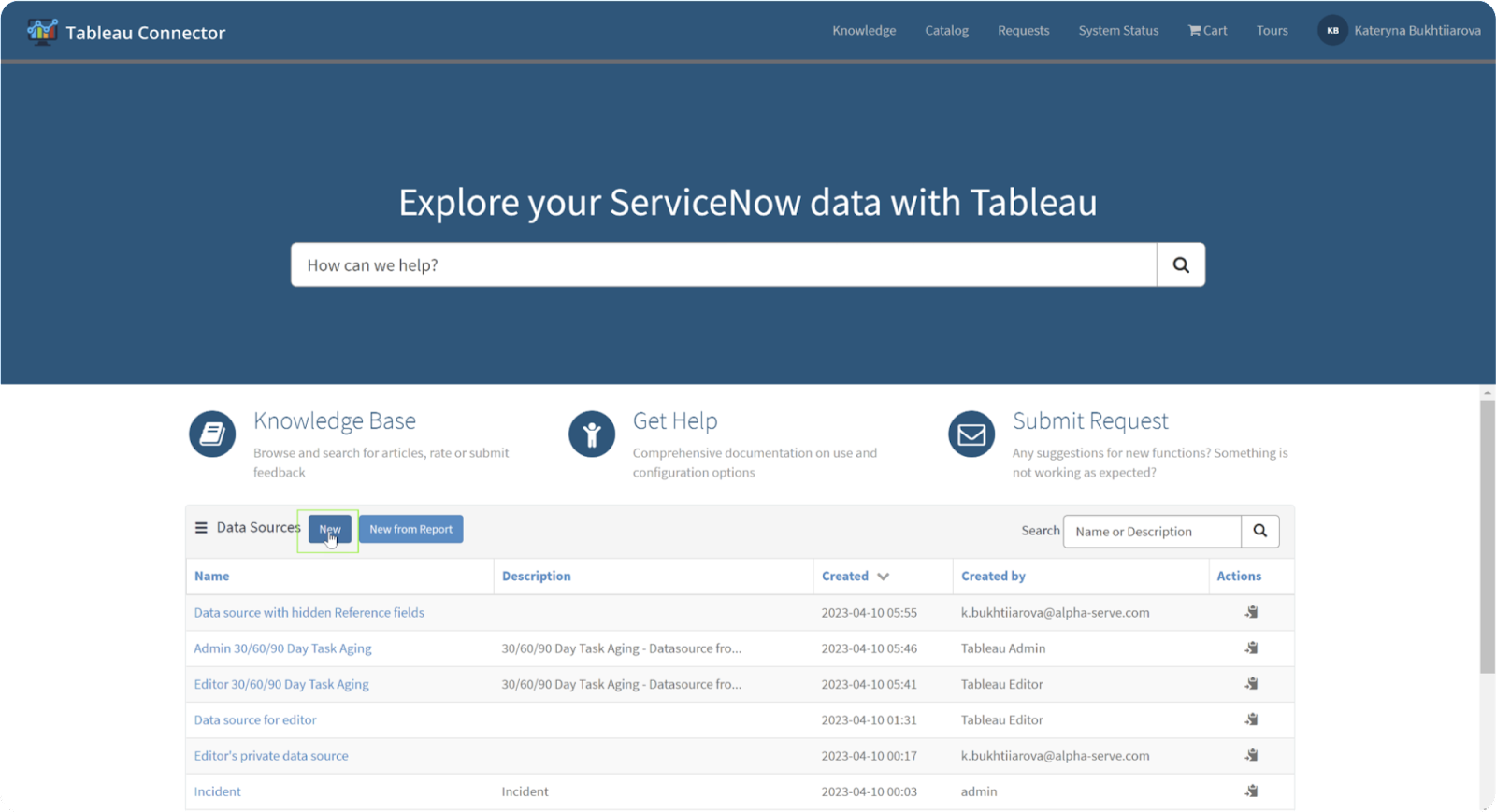 Tableau Integration with ServiceNow 8
